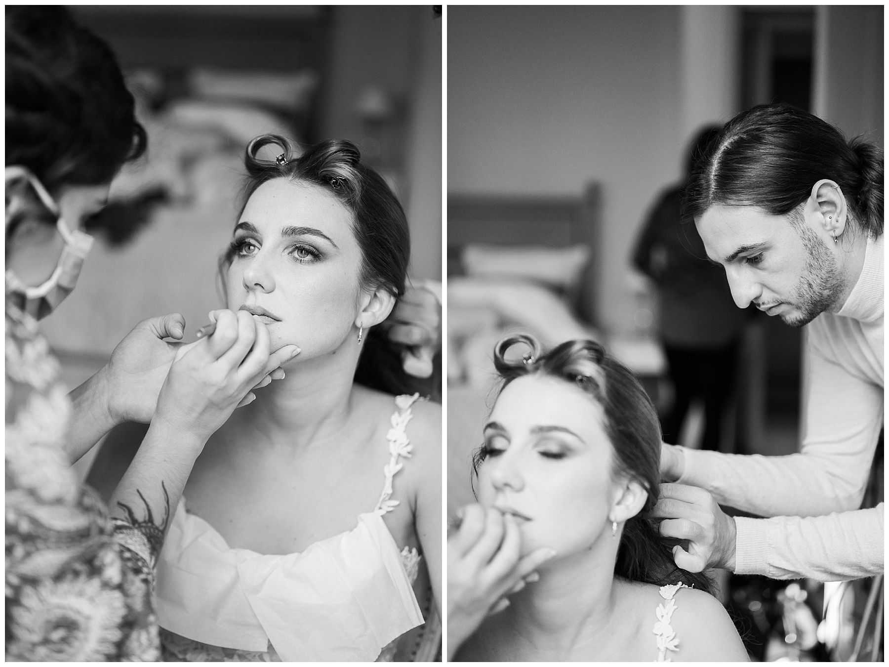 maquillage et coiffure de la mariée